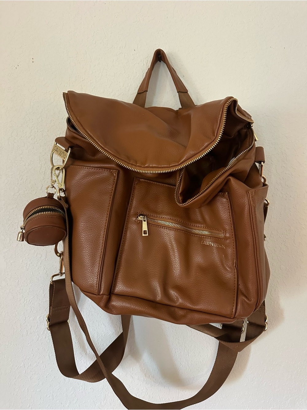 Fawn Design Brown Convertible Baby Bag Backpack